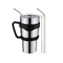 30oz Tumbler Stainless Steel Tumbler Cup With Lid and Straw Vacuum Insulated Double Wall Travel Coffee Mug Cups
