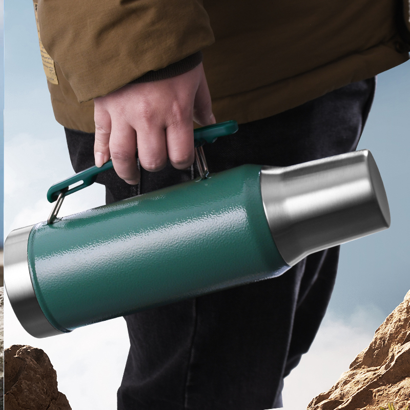 Argentinian Yerba Mate Thermos Adventure Stainless Steel Vacuum Insulated With Bombilla and Handle Travel Tumbler