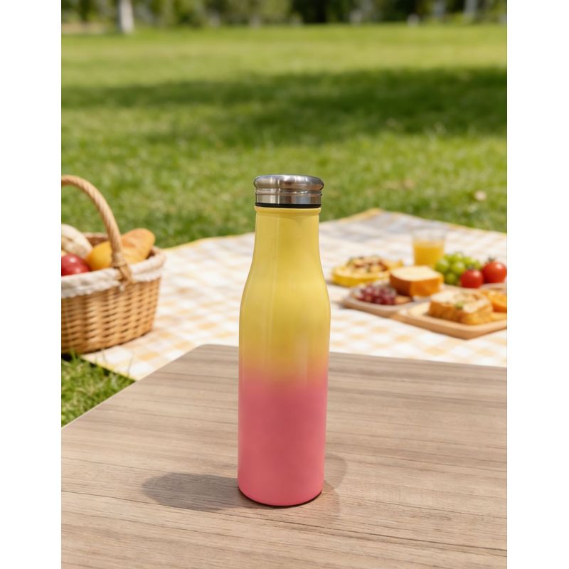 Gradient Stainless Steel Insulated Water Bottle Leak-Proof, Double-Walled Vacuum Flask for Outdoor Hiking, Office & Daily
