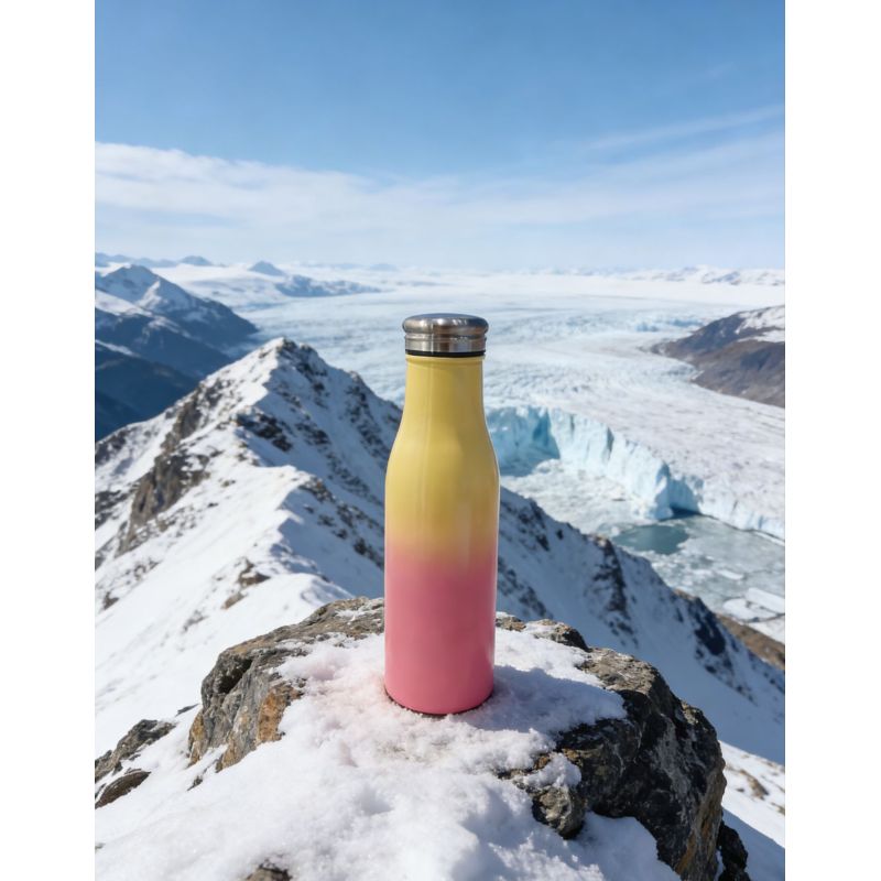 Gradient Stainless Steel Insulated Water Bottle Leak-Proof, Double-Walled Vacuum Flask for Outdoor Hiking, Office & Daily