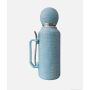 Sparkling Crystal Studded Stainless Steel Thermal Flask with Detachable Mate Cup Set and Spill-Proof Sip Nozzle for Daily