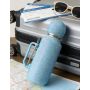 Sparkling Crystal Studded Stainless Steel Thermal Flask with Detachable Mate Cup Set and Spill-Proof Sip Nozzle for Daily