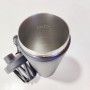 700ml Gym Outdoor Sports Insulated Stainless Steel Water Bottle Protein Shaker Bottle with Scale Cup