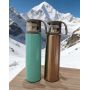 Thermos portatile in acciaio inox con coperchio a tenuta stagna e filtro per il tè.