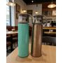 Thermos portatile in acciaio inox con coperchio a tenuta stagna e filtro per il tè.