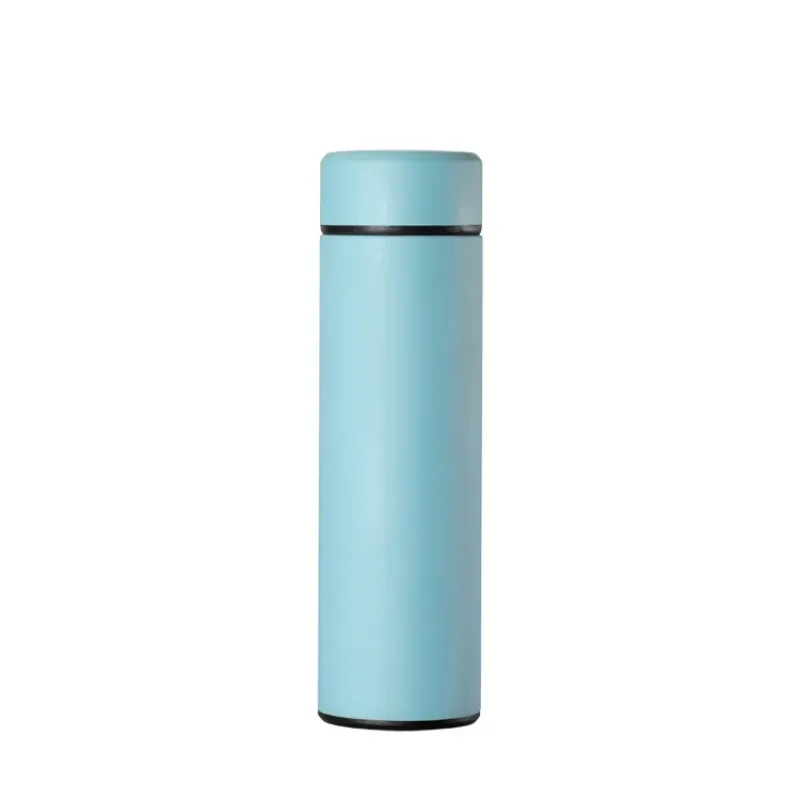 Bottiglia d'acqua a doppia parete in acciaio inox da 480 ml, bottiglia sportiva colorata, adatta per bere direttamente acqua bollente, materiale metallico
