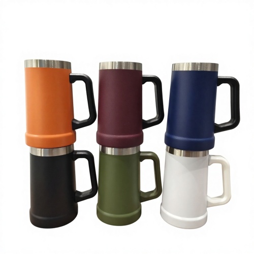 Wholesale Outdoor Party 710ML Beer Mug Stainless Steel Double Wall Vacuum Thermos Insulated Eco-Friendly Travel Water Bottle