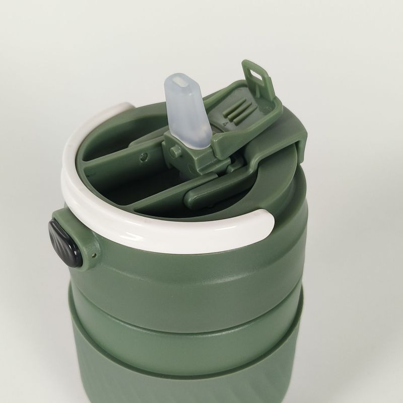 Tazza termica minimalista in acciaio inox 304, elegante e termica sottovuoto con rivestimento in silicone.