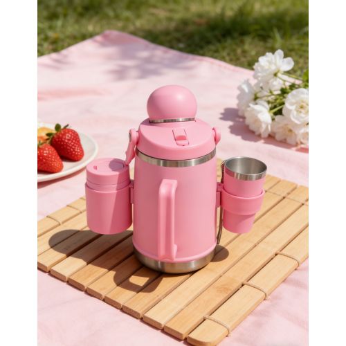 Premium Vacuum Insulated Stainless Steel Water Bottle Set with Mate Spoon and Mate Cup, Perfect for Outdoor and Indoor Use