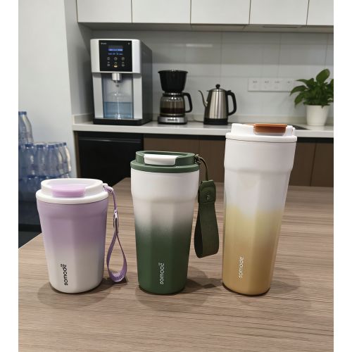 Stylish square eco friendly portable double wall stainless steel thermos cup for work daily life outdoor activities and more
