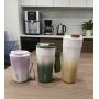 Stylish square eco friendly portable double wall stainless steel thermos cup for work daily life outdoor activities and more