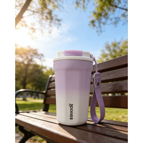 Stylish square eco friendly portable double wall stainless steel thermos cup for work daily life outdoor activities and more