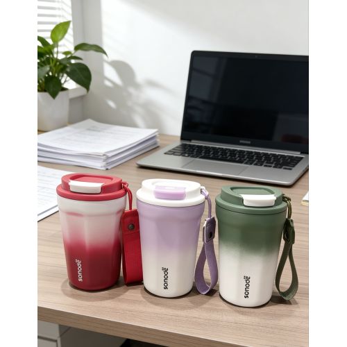Stylish square eco friendly portable double wall stainless steel thermos cup for work daily life outdoor activities and more