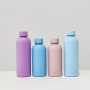 Hochwertige Weithals-Sportflasche, doppelwandig, Edelstahl-Vakuumflasche