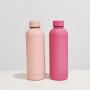 Hochwertige Weithals-Sportflasche, doppelwandig, Edelstahl-Vakuumflasche