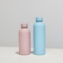 Hochwertige Weithals-Sportflasche, doppelwandig, Edelstahl-Vakuumflasche