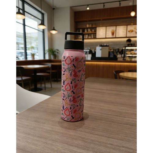 High-Capacity Sports Vacuum Insulated Water Bottle with Leak-Proof Lid for Gym, Running and Outdoor Sports