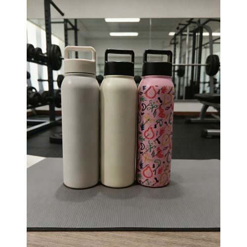 High-Capacity Sports Vacuum Insulated Water Bottle with Leak-Proof Lid for Gym, Running and Outdoor Sports