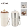 450ml Stainless Steel Coffee Cup Modern Design Portable Rope Smart Thermal Vacuum Cup Temperature Display Water Cup Companion