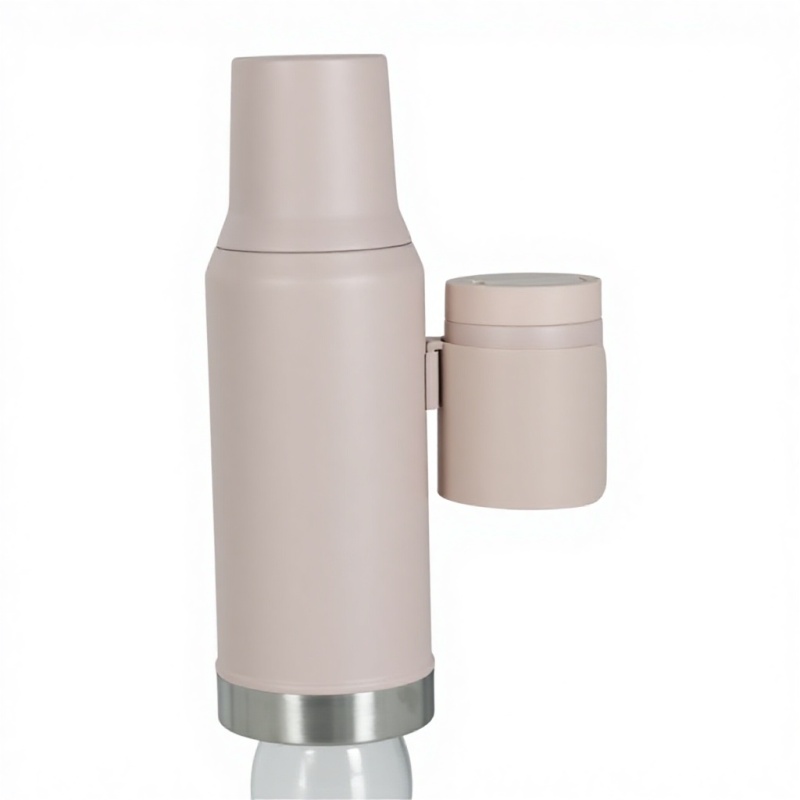 Borraccia termica a doppia parete in acciaio inox con isolamento sottovuoto, a prova di perdite, ideale per attività all'aperto.