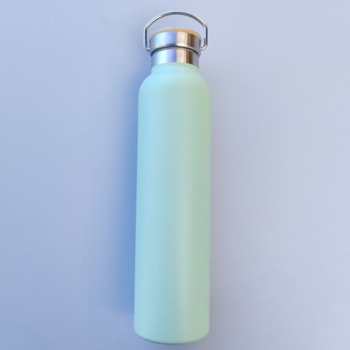 Travel Double Walled Vacuum Insulated Water Bottle Leak-proof Wide Mouth Stainless Steel Water Bottle