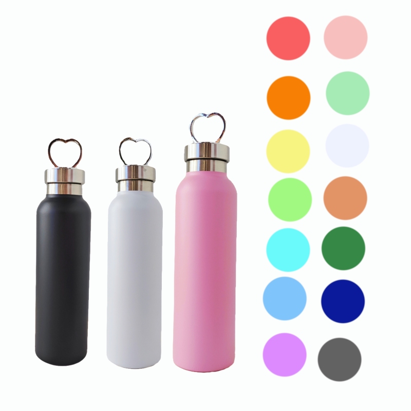 Travel Double Walled Vacuum Insulated Water Bottle Leak-proof Wide Mouth Stainless Steel Water Bottle