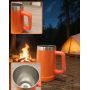 Boccale da birra premium a doppia parete in acciaio inox, a prova di perdite, con impugnatura robusta, ideale per feste e uso quotidiano.