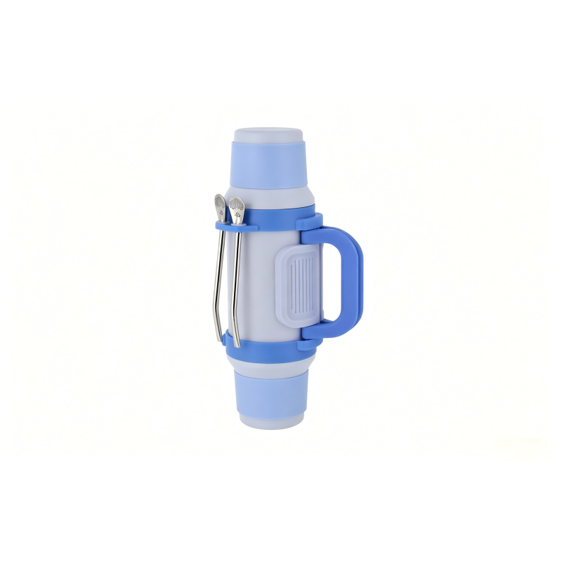 1000ML Stainless Steel Vacuum Insulated With 2pcs Mate Cups Tumblers Folding Handle and 2pcs Bombilla Yerba Mate Thermos