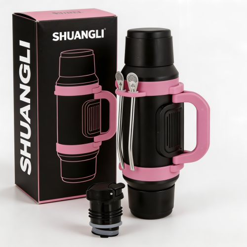 1000ML Stainless Steel Vacuum Insulated With 2pcs Mate Cups Tumblers Folding Handle and 2pcs Bombilla Yerba Mate Thermos 1000ML Stainless Steel Vacuum Insulated With 2pcs Mate Cups Tumblers Folding Handle and 2pcs Bombilla Yerba Mate Thermos