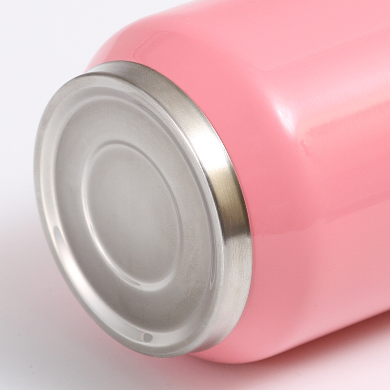 Bicchiere da viaggio in acciaio inossidabile 304 personalizzato con forma di lattina di cola, bicchiere da acqua sottovuoto, bottiglia di coca, lattina di soda a doppia parete con cannuccia