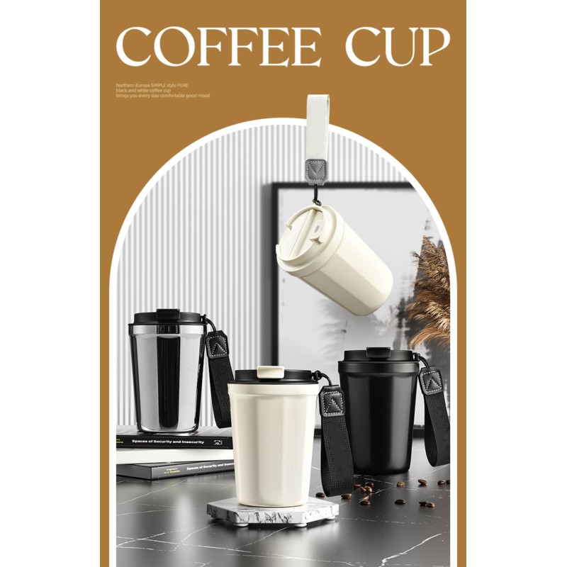 Wholesale Stainless Steel Coffee Mug Leakproof Thermos Travel Thermal Vacuum Flask Insulated Cup Milk Tea Water Bottle