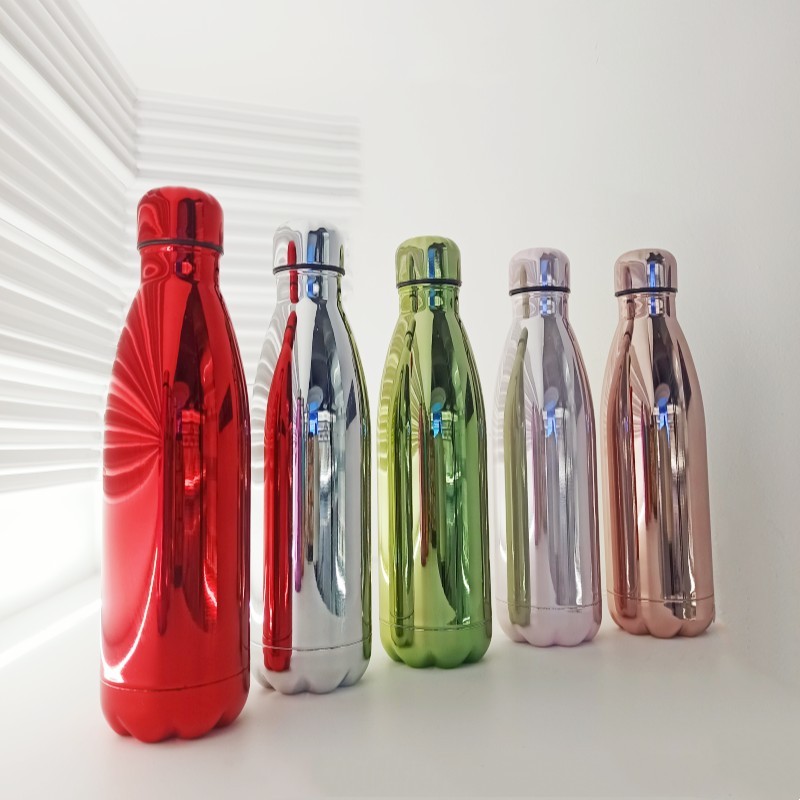 500ml Wholesale Custom logo Cola Shaped Sports Double Wall Stainless Steel Water Bottle