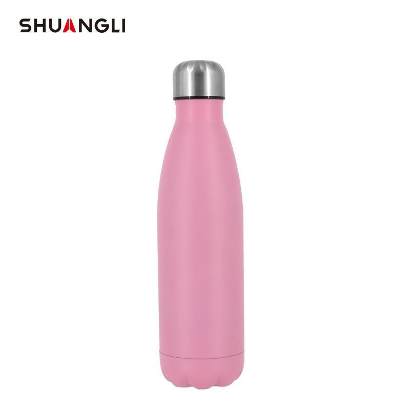 500ml Wholesale Custom logo Cola Shaped Sports Double Wall Stainless Steel Water Bottle