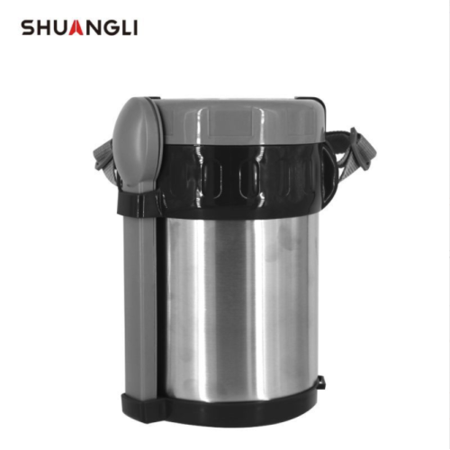 Three Layer Stainless Steel Vacuum Insulated Sealing Fresh Food Box Lunch Box Leakage-Proof Soup Pot Cutlery Set Lunch Jar