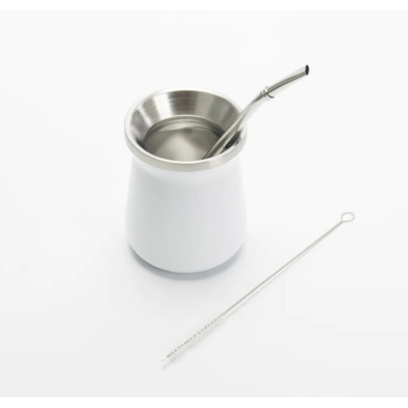 Leicht zu reinigendes, klassisches Thermoskannen-Teeset aus Edelstahl mit Löffel und Reinigungsbürste
