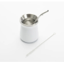 Leicht zu reinigendes, klassisches Thermoskannen-Teeset aus Edelstahl mit Löffel und Reinigungsbürste