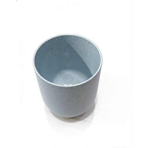 Speckled Grey Yerba Mate Cup Assortment with Curved Profiles for Stylish Home & Cafe Use
