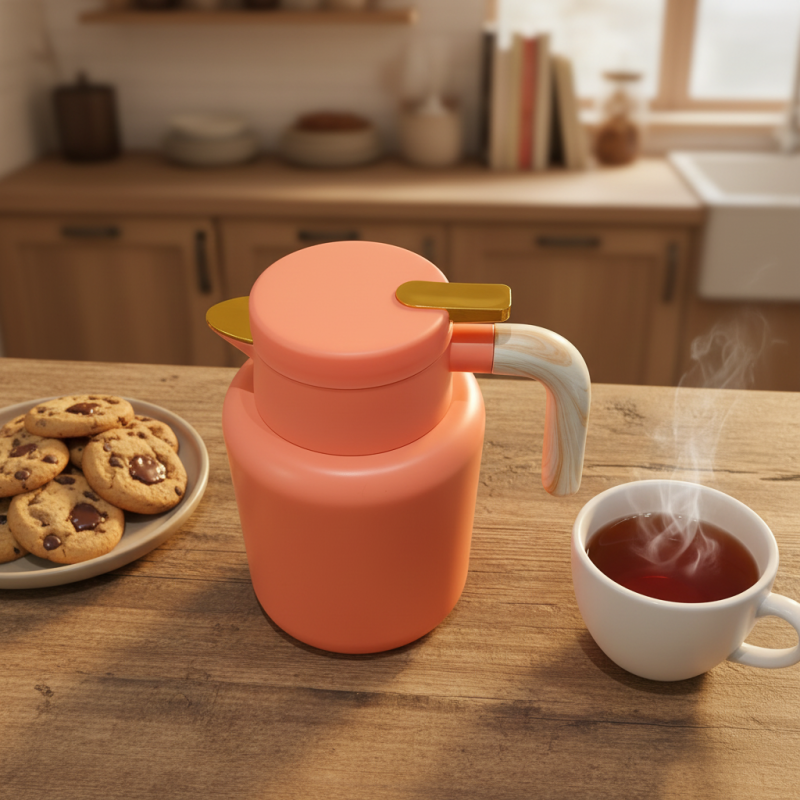 Hot Sale 1300ML Stainless Steel Insulated Portable Coffee Water Kettle Unique Design Vacuum Jug Logo Tea Cold Thermal