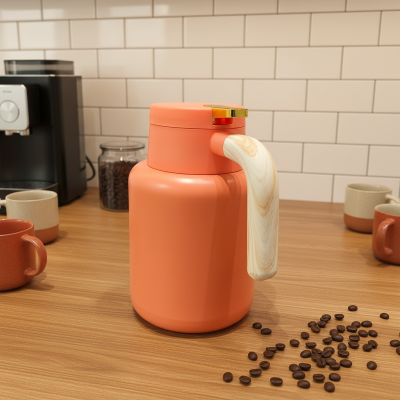 Hot Sale 1300ML Stainless Steel Insulated Portable Coffee Water Kettle Unique Design Vacuum Jug Logo Tea Cold Thermal