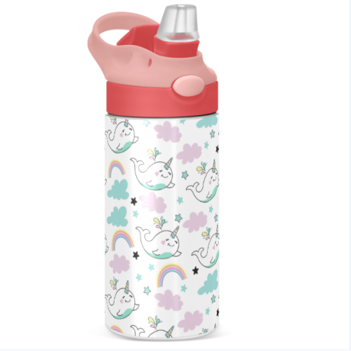 Creative Handle Portable 304 Stainless Steel Children's Safety Water Bottle Bouncing Insulated Cup