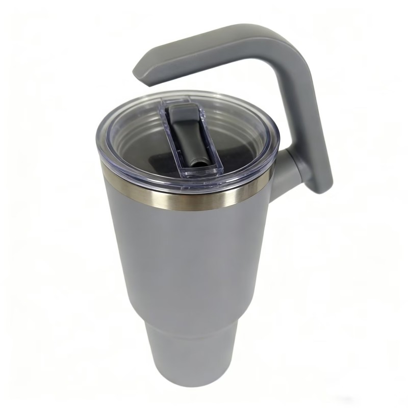 Borraccia moderna a doppia parete in acciaio inox 304, con isolamento sottovuoto, a prova di perdite, ecologica e con manico girevole, molto richiesta.