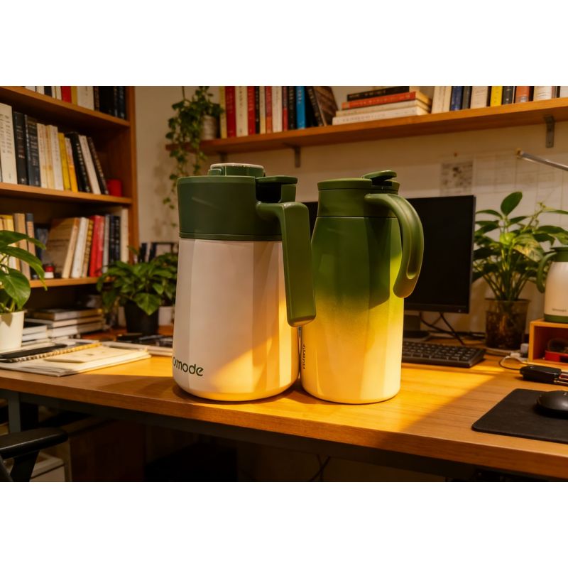 2L Stainless Steel Vacuum Insulated Kettle  Leak-proof Thermal Flask for Camping, Hiking & Outdoor Adventures