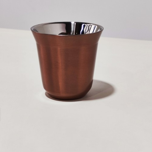 80ml 160ml Italy Coffee Mug Double Wall Coffee Cup Set Stainless Steel Small Wine Glass