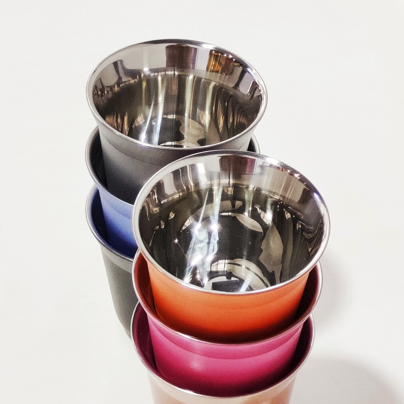 80ml 160ml Italy Coffee Mug Double Wall Coffee Cup Set Stainless Steel Small Wine Glass