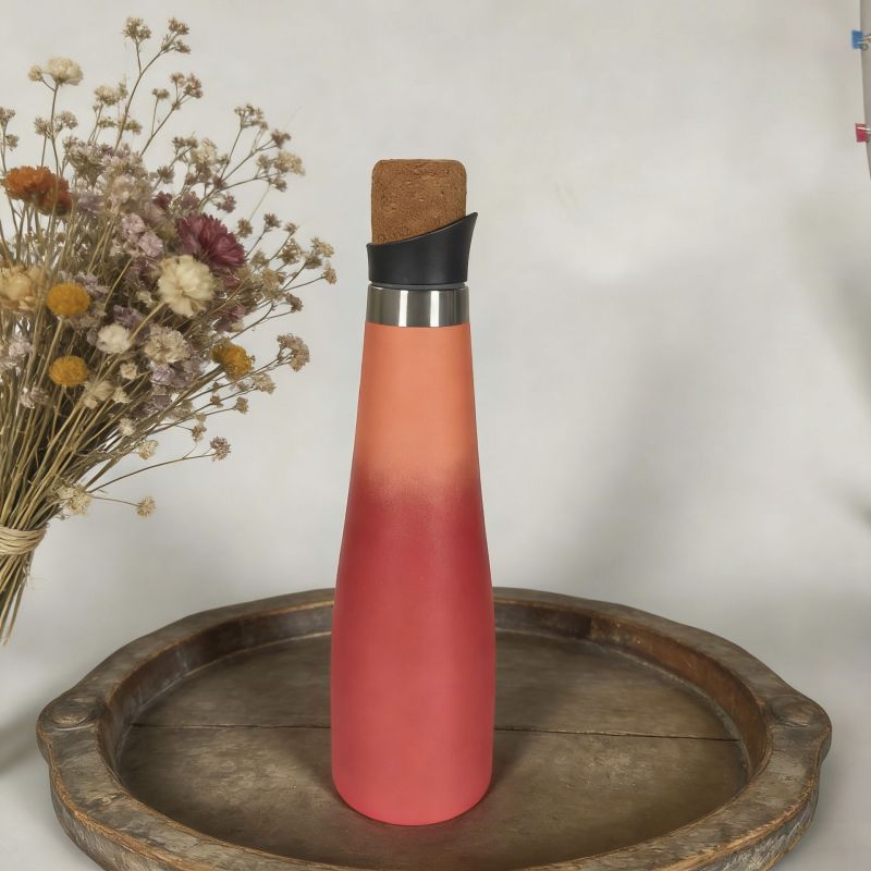 Hochwertige, vakuumisolierte Rotweinflasche aus Edelstahl, 500 ml – umweltfreundlich, auslaufsicher – ideales Geschäftsgeschenk