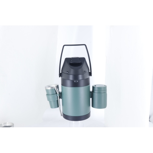 Portable Double Walled Stainless Steel Airpot Water Tea Caddy Garrafa Yerba Mate Tea Airpot Thermos