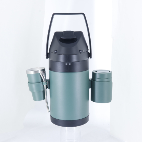 Portable Double Walled Stainless Steel Airpot Water Tea Caddy Garrafa Yerba Mate Tea Airpot Thermos