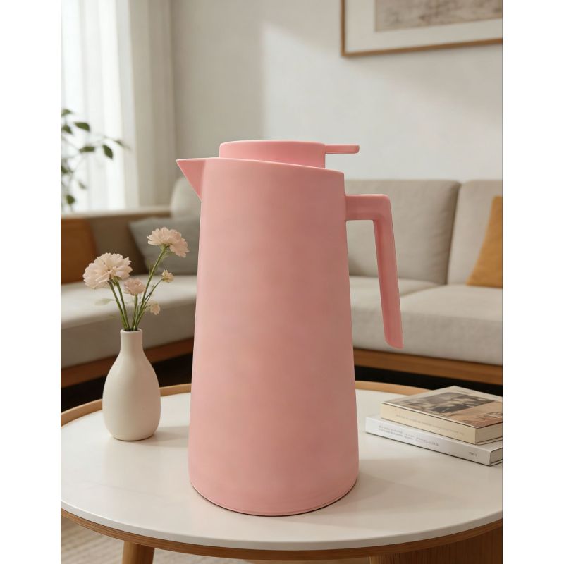 Modern Insulated Vacuum Jug Double Wall Thermal Carafe For Hot And Cold Drinks With Leakproof Lid For Home Office And Daily Use