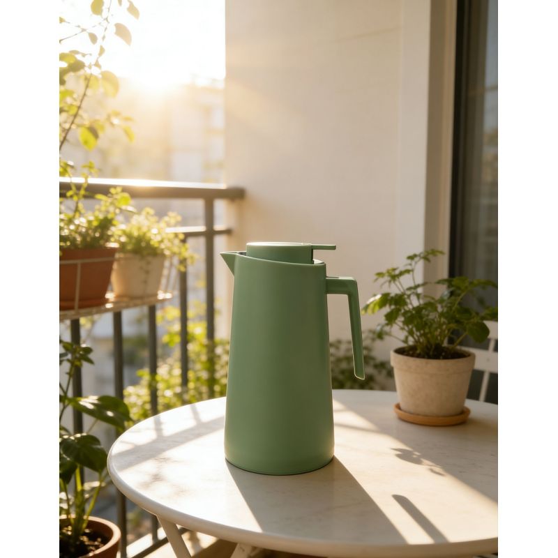 Modern Insulated Vacuum Jug Double Wall Thermal Carafe For Hot And Cold Drinks With Leakproof Lid For Home Office And Daily Use