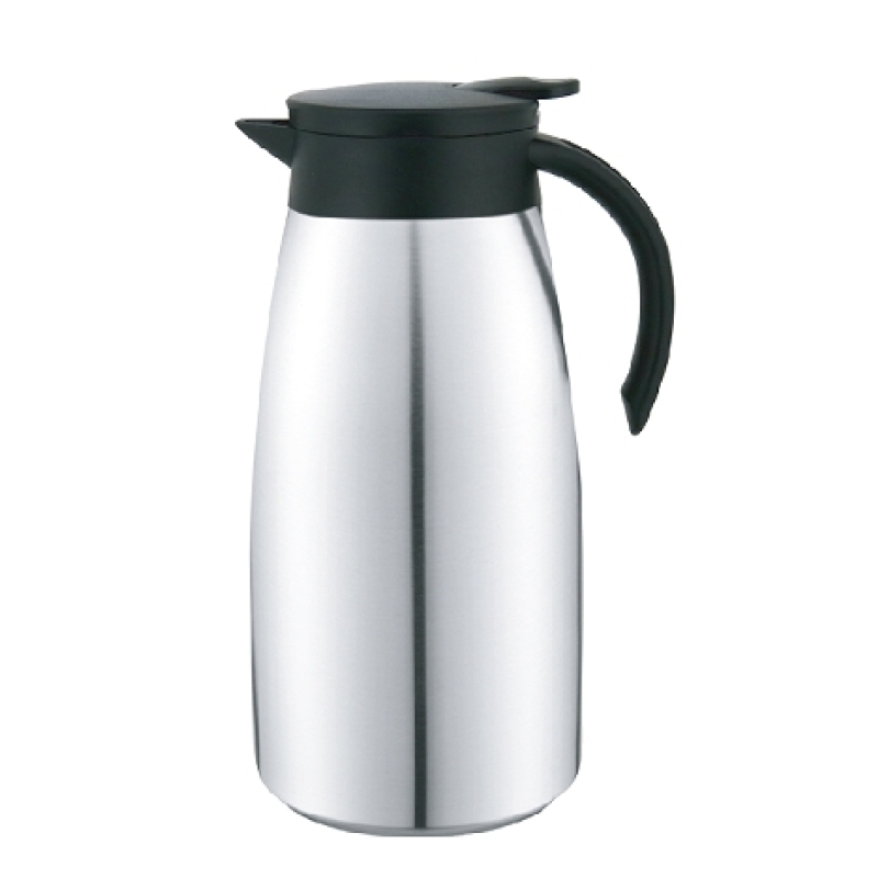 Cafeteira de metal personalizada de alta qualidade e cor sob encomenda, com parede dupla em aço inoxidável e garrafa térmica.
